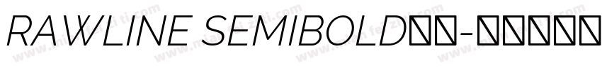 RAWLINE SEMIBOLD字体字体转换